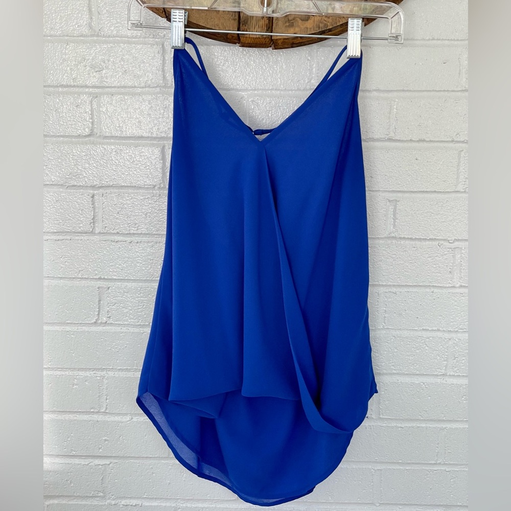 Naked zebra Royal blue halter top